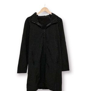 Lululemon Après Yoga Black Polka Dot Jacket Sz 6 or 8